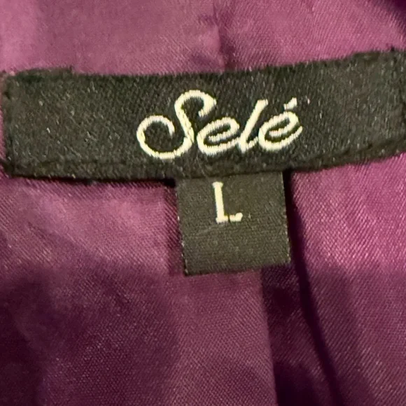 Sele’ Deep Purple Trench Coat - Picture 3 of 9